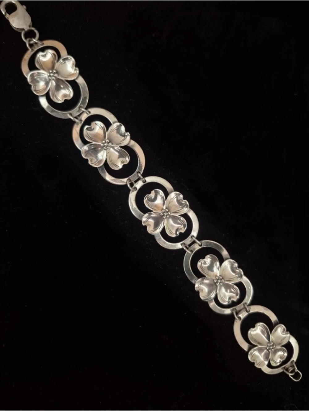 Silver Floral Link Bracelet - Women Accessories